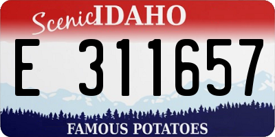 ID license plate E311657