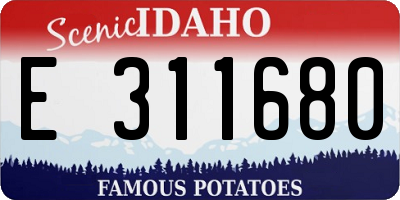 ID license plate E311680