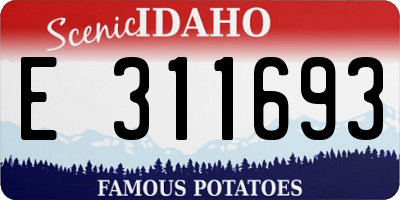 ID license plate E311693