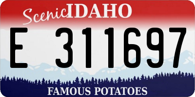 ID license plate E311697