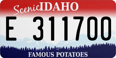 ID license plate E311700