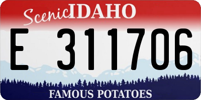 ID license plate E311706