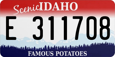 ID license plate E311708