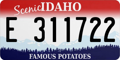 ID license plate E311722