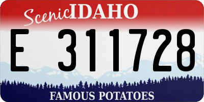 ID license plate E311728