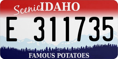 ID license plate E311735