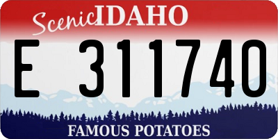 ID license plate E311740
