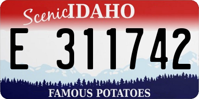 ID license plate E311742