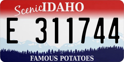 ID license plate E311744
