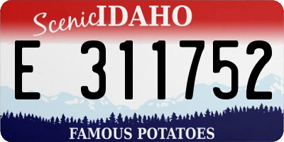 ID license plate E311752