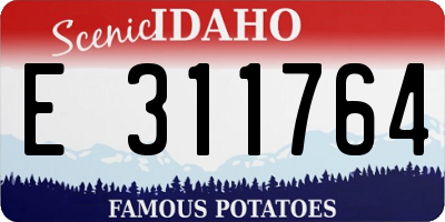 ID license plate E311764