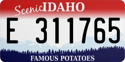 ID license plate E311765