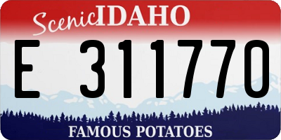 ID license plate E311770