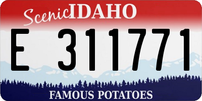 ID license plate E311771