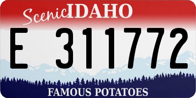 ID license plate E311772