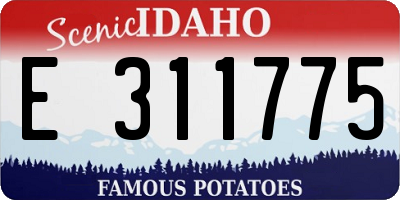 ID license plate E311775