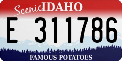 ID license plate E311786