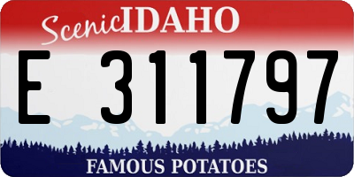 ID license plate E311797