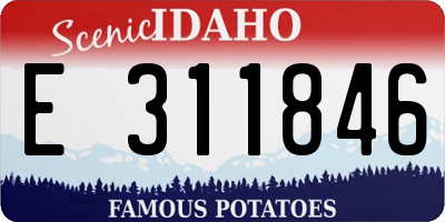 ID license plate E311846