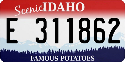 ID license plate E311862