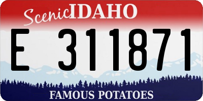 ID license plate E311871