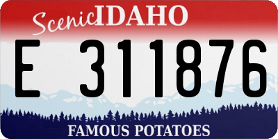 ID license plate E311876