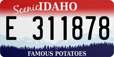 ID license plate E311878