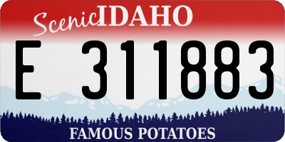ID license plate E311883