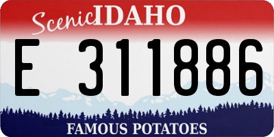 ID license plate E311886