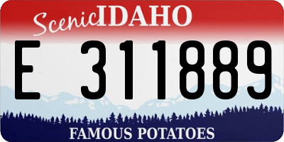 ID license plate E311889