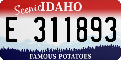 ID license plate E311893