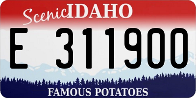 ID license plate E311900