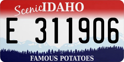ID license plate E311906