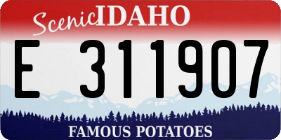 ID license plate E311907