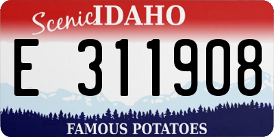 ID license plate E311908