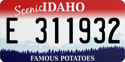 ID license plate E311932