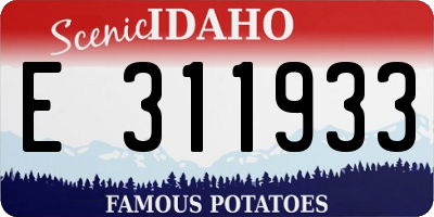 ID license plate E311933