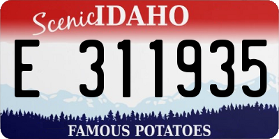 ID license plate E311935