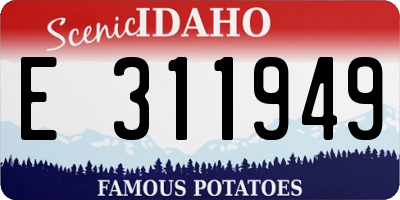 ID license plate E311949
