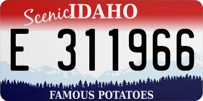 ID license plate E311966
