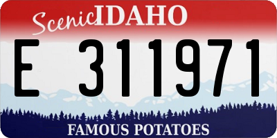 ID license plate E311971