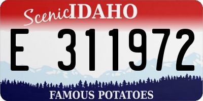 ID license plate E311972