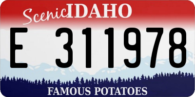 ID license plate E311978