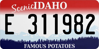 ID license plate E311982