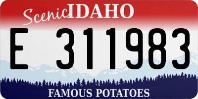 ID license plate E311983