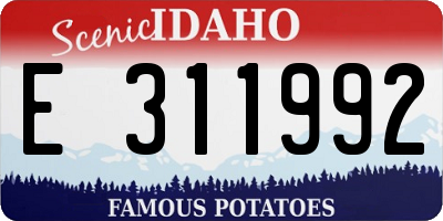 ID license plate E311992
