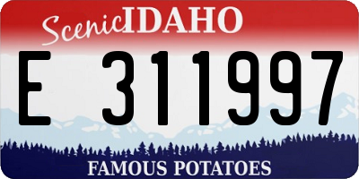 ID license plate E311997