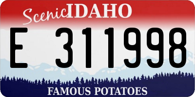 ID license plate E311998