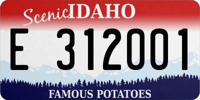 ID license plate E312001
