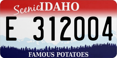 ID license plate E312004